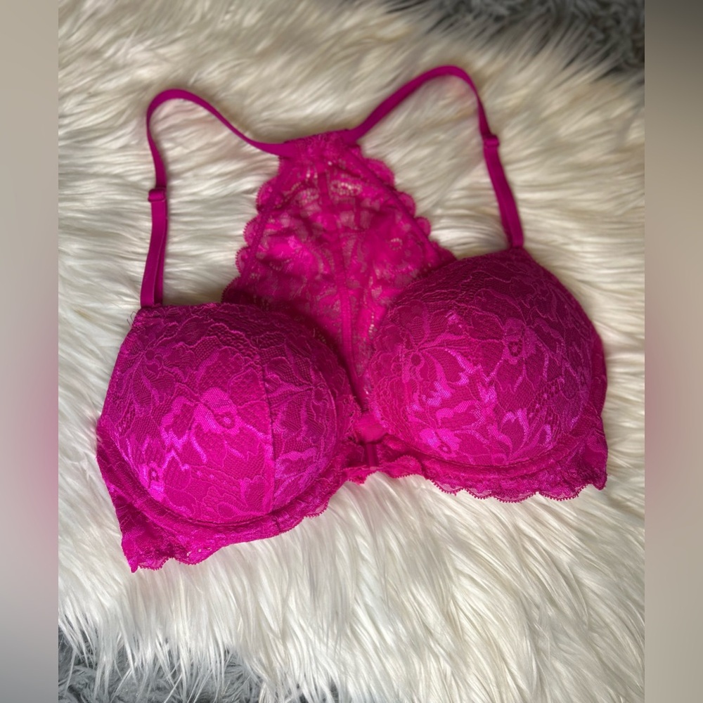 Victoria’s Secret PINK Date Racerback Hot Pink Lace